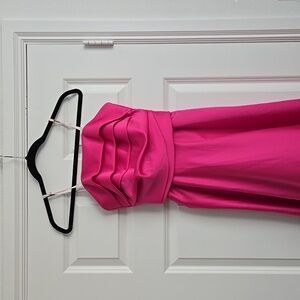 Elegant Pink Strapless Gown